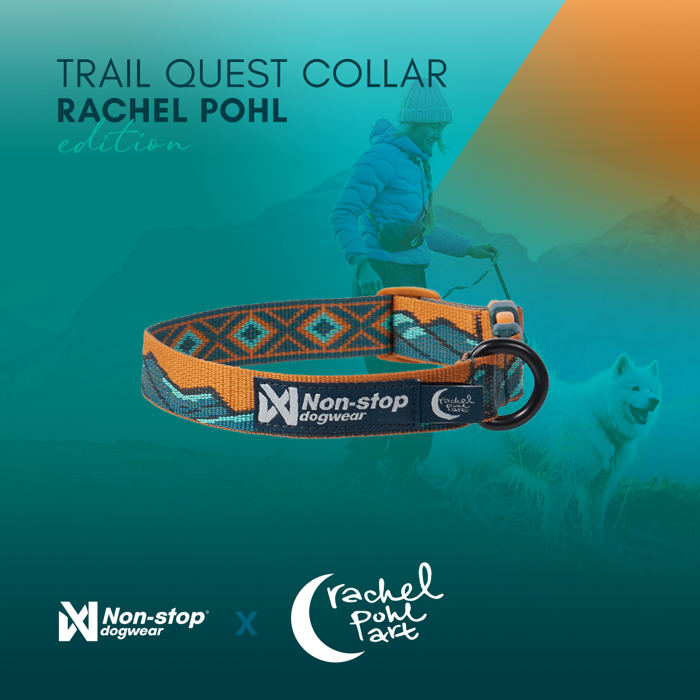 Obojok Trail quest Rachel Pohl edition Non-stop dogwear (Ružový, Teal)